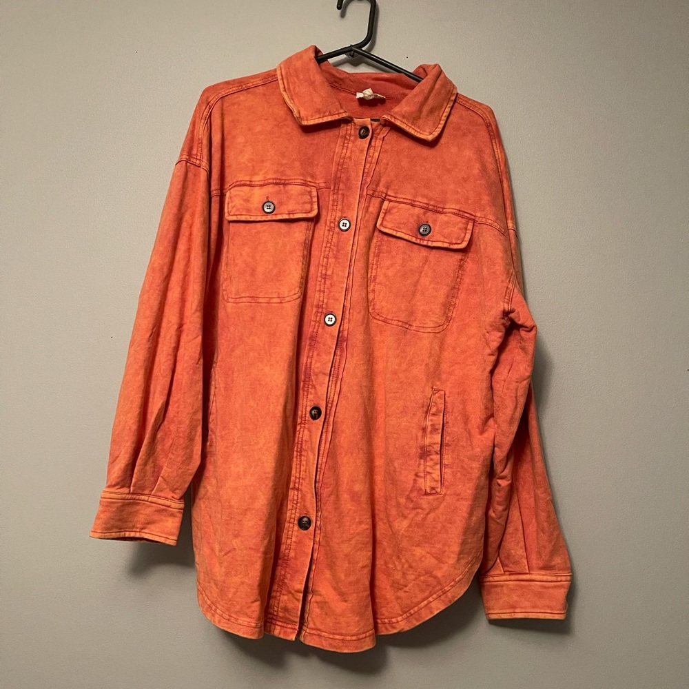 Burnt orange medium shacket. Nwot.  Smoke free home